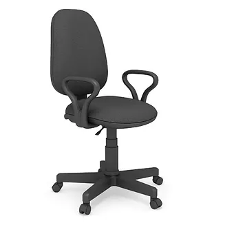 Кресло для персонала "Перстиж" (черная ткань)